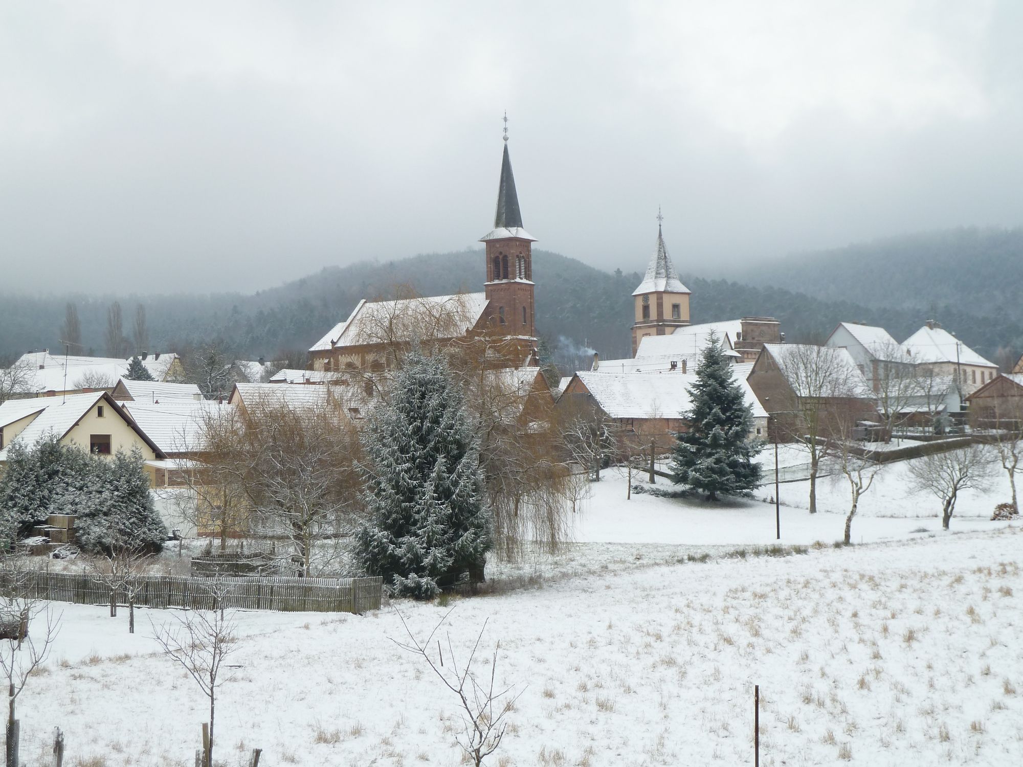 Eglises sous la neige